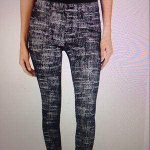 Black and white static pants